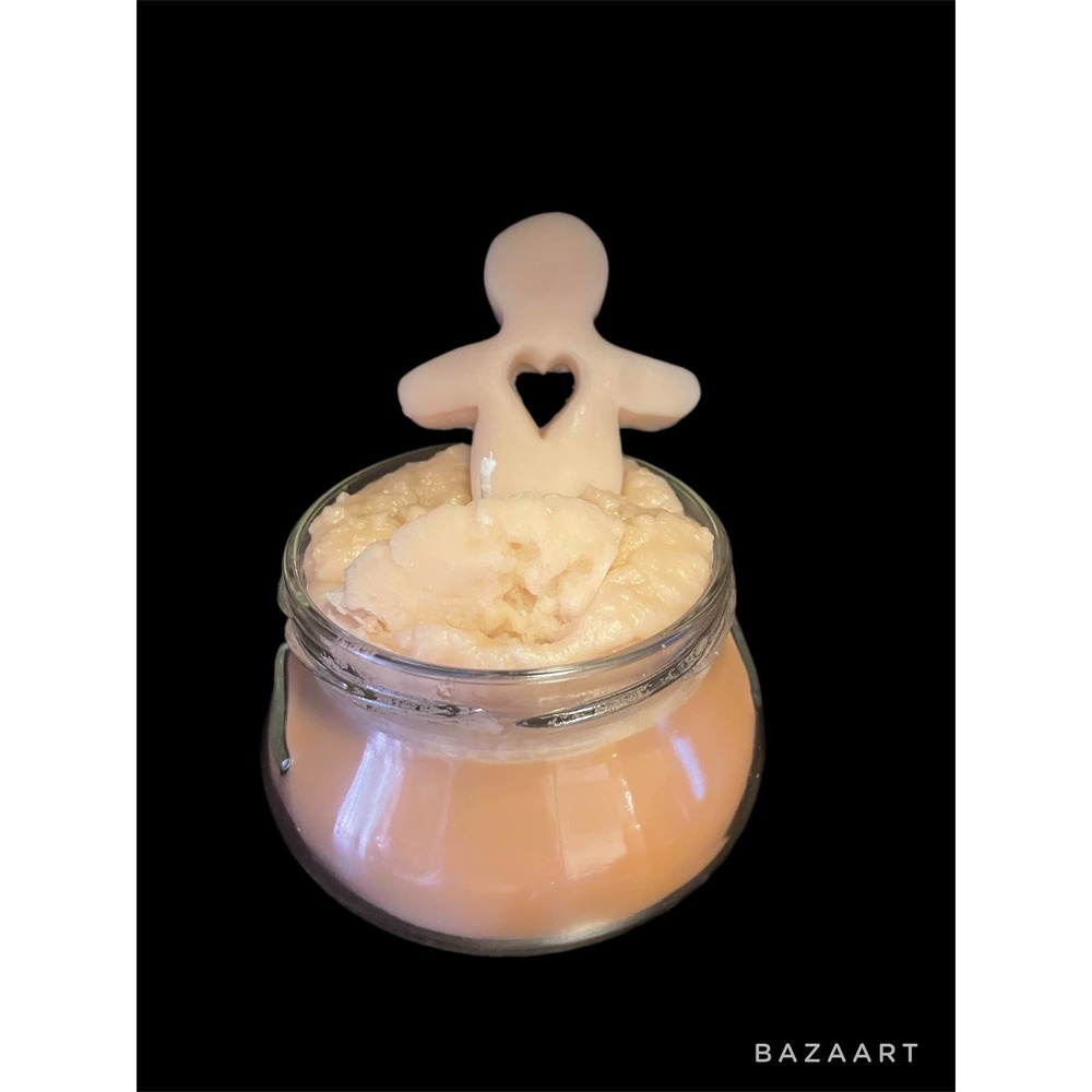 Handmade Christmas Cookie Candle with Gingerbread Man